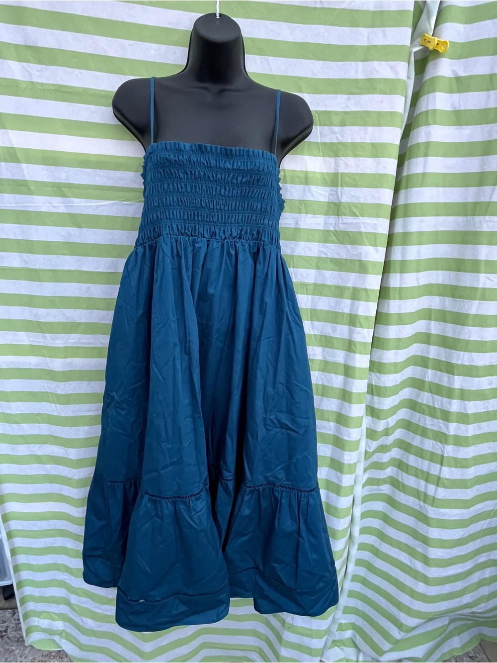 Smocked Midi Sundress with Spaghetti Straps
